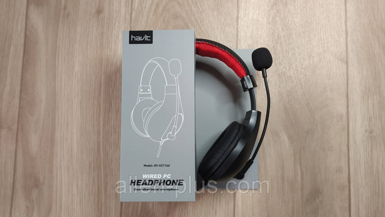 Навушники з мікрофоном HAVIT HV-H2116D black/red