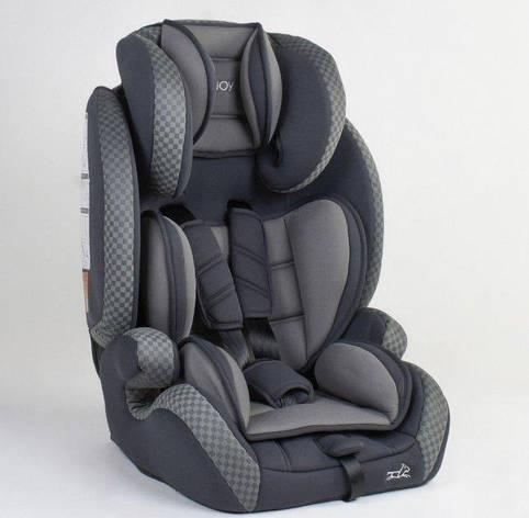 Дитяче автокрісло система ISOFIX JOY 25828 універсальне, група 1/2/3, вага дитини від 9-36 кг, темно сіре, фото 1