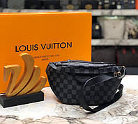 Модная женская коричневая бананка на пояс Louis Vuitton Луи Витон