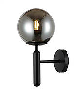 Бра настенный светильник со стеклянным плафоном в стиле лофт Levistella 916W41-1 BK+BK