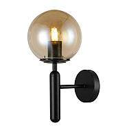 Бра настенный светильник со стеклянным плафоном в стиле лофт Levistella 916W41-1 BK+BR