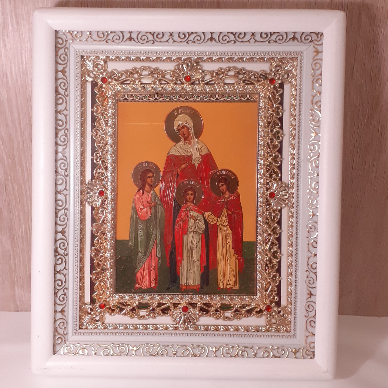 Икона София, Вера, Любовь, Надежда святые мученицы, лик 15х18 см, в ...