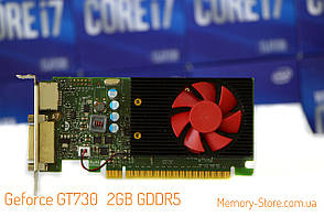 Відеокарта GEFORCE GT730 2GB GDDR5 DVI/DisplayPort, низькопрофільна, фото 1