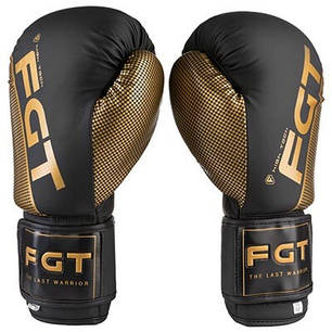 Боксерські рукавички FGT 2560, Flex, 10oz чорний/золото, фото 2
