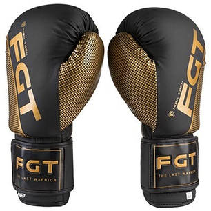Боксерські рукавички FGT 2560, Flex, 12oz чорний/золото, фото 2