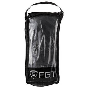 Боксерські рукавички чорні з друком на манжеті FGT collection 3035, Flex, 12oz, фото 2