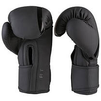 Боксерські рукавички чорні з друком на манжеті FGT collection 3035, Flex, 12oz, фото 3
