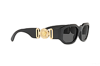 Модные солнцезащитные очки женские Versace (Версаче), стильные очки в черной оправе