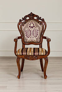 Стілець із підлокітниками дерев'яний, коричневий, мод.2210В