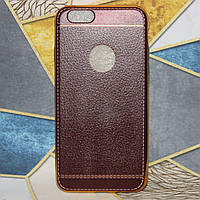 Чохол для Apple iPhone 6/6S силіконовий "під шкіру" Brown