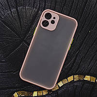 Чехол Funda Bumper Mat Case for iPhone 12Mini Pink