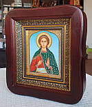 Ікона свята Надія в темному фігурному кіоті під склом, розмір кіота 20*18, сюжет 10*12, фото 2
