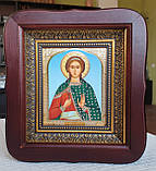Ікона свята Надія в темному фігурному кіоті під склом, розмір кіота 20*18, сюжет 10*12, фото 3