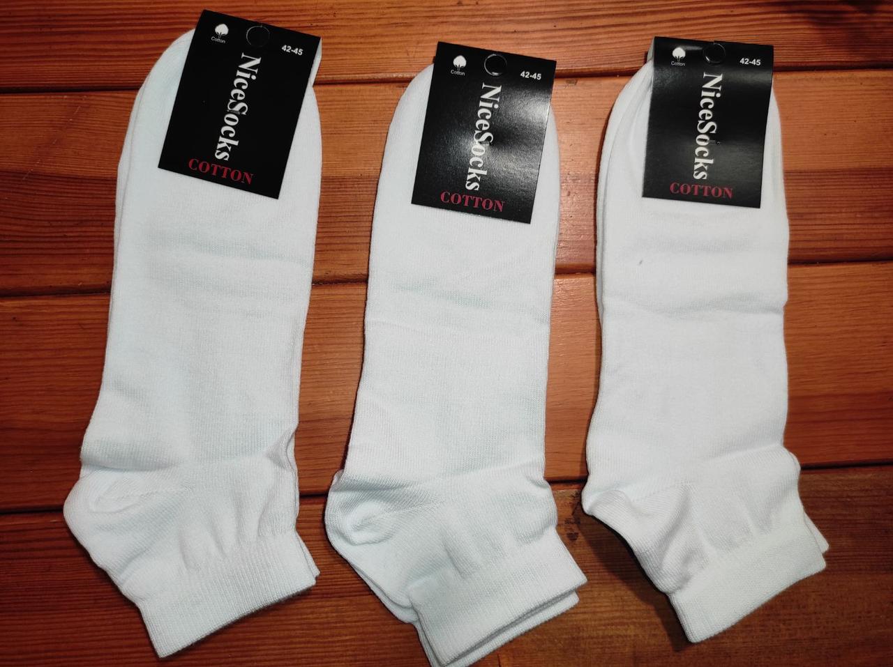 Шкарпетки чоловічі білі 42-45р, шкарпетки білого кольору демісезонні