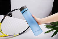 Голубая бутылочка для воды CASNO 1000 мл для спорта для тренировок многоразовая для питья