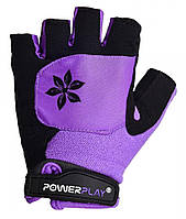 Фиолетовые Велоперчатки женские без пальцев PowerPlay XS для женщин велосипедные перчатки