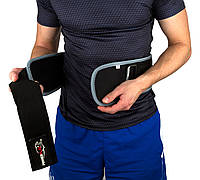 Пояс для спины неопреновый для тяжелой атлетики PowerPlay серый S мужской Широкий атлетический пояс штангиста