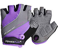 Велосипедные перчатки без пальцев велоперчатки женские PowerPlay Фиолетовые XS