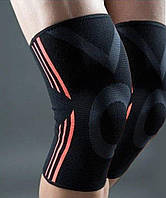 Наколенники спортивные для тренировок Power System Knee Support Evo Black/Orange M