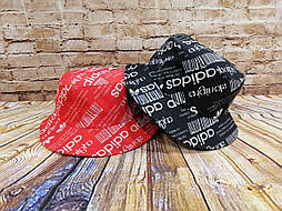 Чоловіча жіноча яскрава кольорова панама Адідас в червоному кольорі