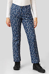 Утеплені штани з квітковим принтом Finn Flare W18-12045-131 сині M