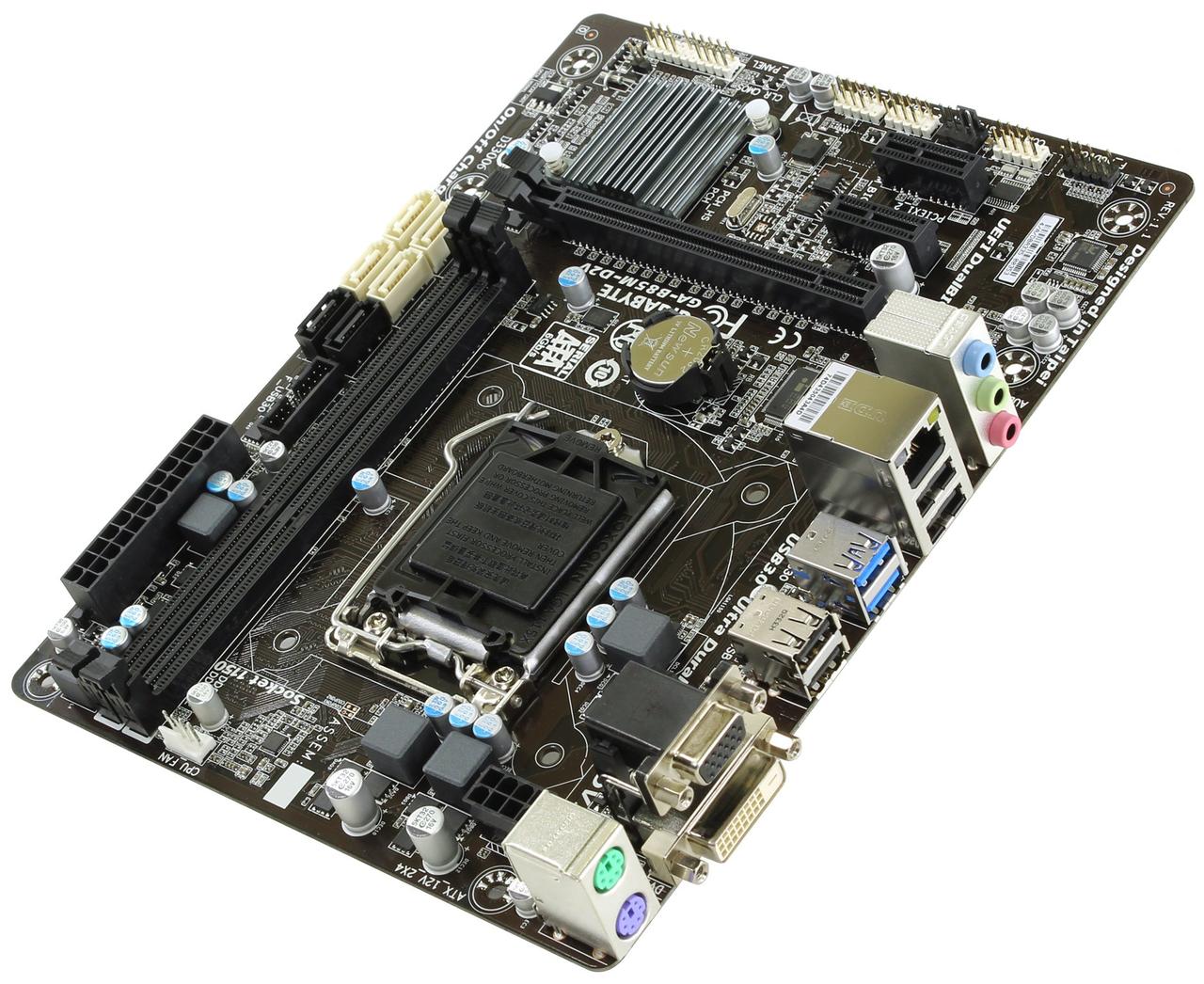 Материнська плата GIGABYTE GA-B85M-D2V (s1150, Intel B85, PCI-Ex16),б/у