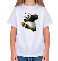 Футболка для девочек c персонажем Кунг фу панда белая