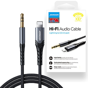 Адаптер Lightning AUX 3.5 мм авто JOYROOM SY-A02 2m Audio Cable Оригінал!