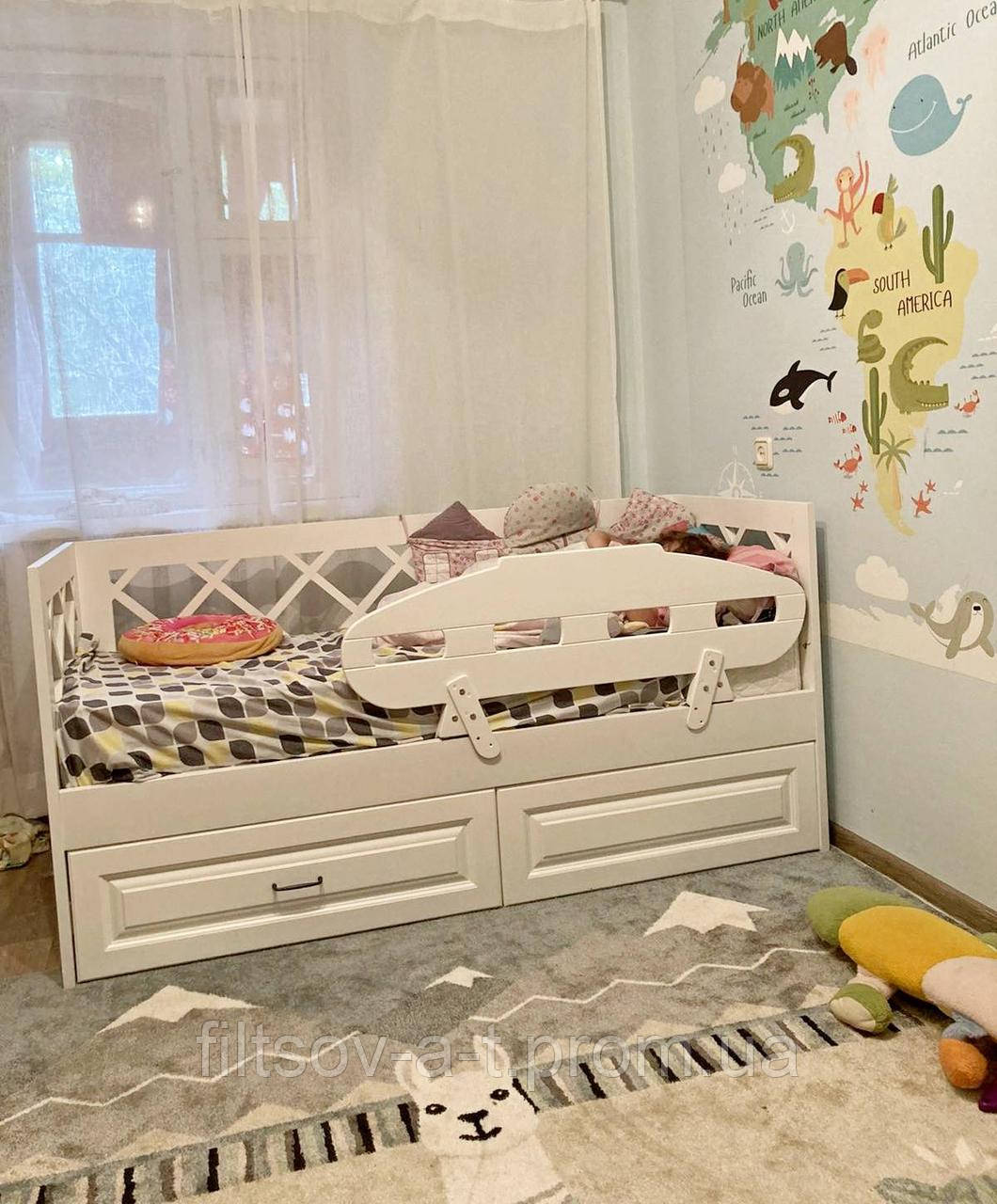 Деревянный защитный бортик - прищепка для детской кровати "Лунтик" (цвет на выбор) - фото 9 - id-p1152881423