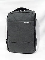 Городской деловой водонепроницаемый рюкзак Lumanda для повседневной носки с USB зарядкой серый