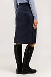 Утеплена спідниця міді Finn Flare A19-12004-101 темно-синя M, фото 4