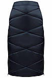 Утеплена спідниця міді Finn Flare A19-12004-101 темно-синя M, фото 6