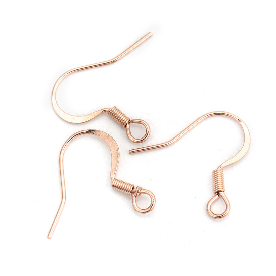 Основа для сережок Finding Швенза Рожеве золото Нержавіюча сталь У формі U 18 мм x 17 мм Ціна за 1 штуку