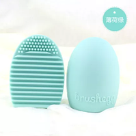 Силіконова щітка для чищення миття косметичних пензлів Зелена