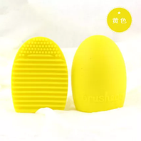 Силіконова щітка для чищення миття косметичних пензлів Жовта