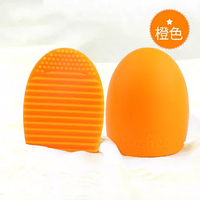 Силіконова щітка для чищення миття косметичних кистей Помаранчева
