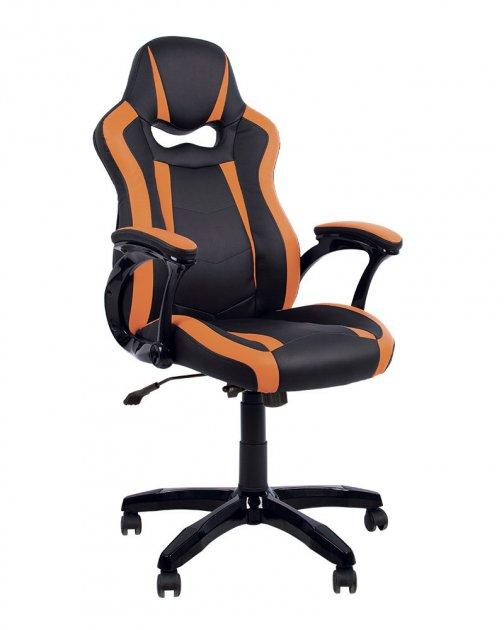 Комп'ютерне ігрове геймерське крісло Комбо Combo Anyfix PL-73 Екошкіра eco-30/eco-72 чорно-помаранчевий