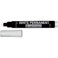 Маркер перманентный Centropen White Permanent 8586, круглый пишущий узел, ширина линии 2,5 мм, белый