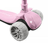 Lb Дитячий самокат 2 в 1 заміна велосипеду Scooter BAQ-016-8 Рожевий для дівчинки триколісний із сидінням для, фото 6