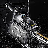 Lb Сумка для велосипеда на раму West Biking Smart 0707213 для смартфонів Black + Gray, фото 4
