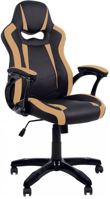 Комп'ютерне ігрове геймерське крісло Комбо Combo Tilt PL-73 Екошкіра eco-30/eco-01 чорний з бежевим