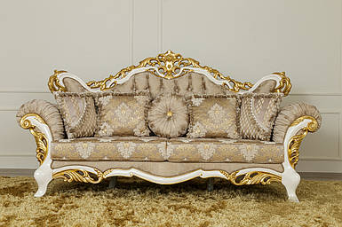 Диван  бароко з м'якими підлокітниками дерево Грета