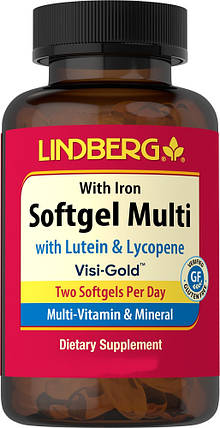 Вітамінний комплекс Piping Rock Lock Lindberg Softgel Multi Lutein & Lycopene 120 капс., фото 1