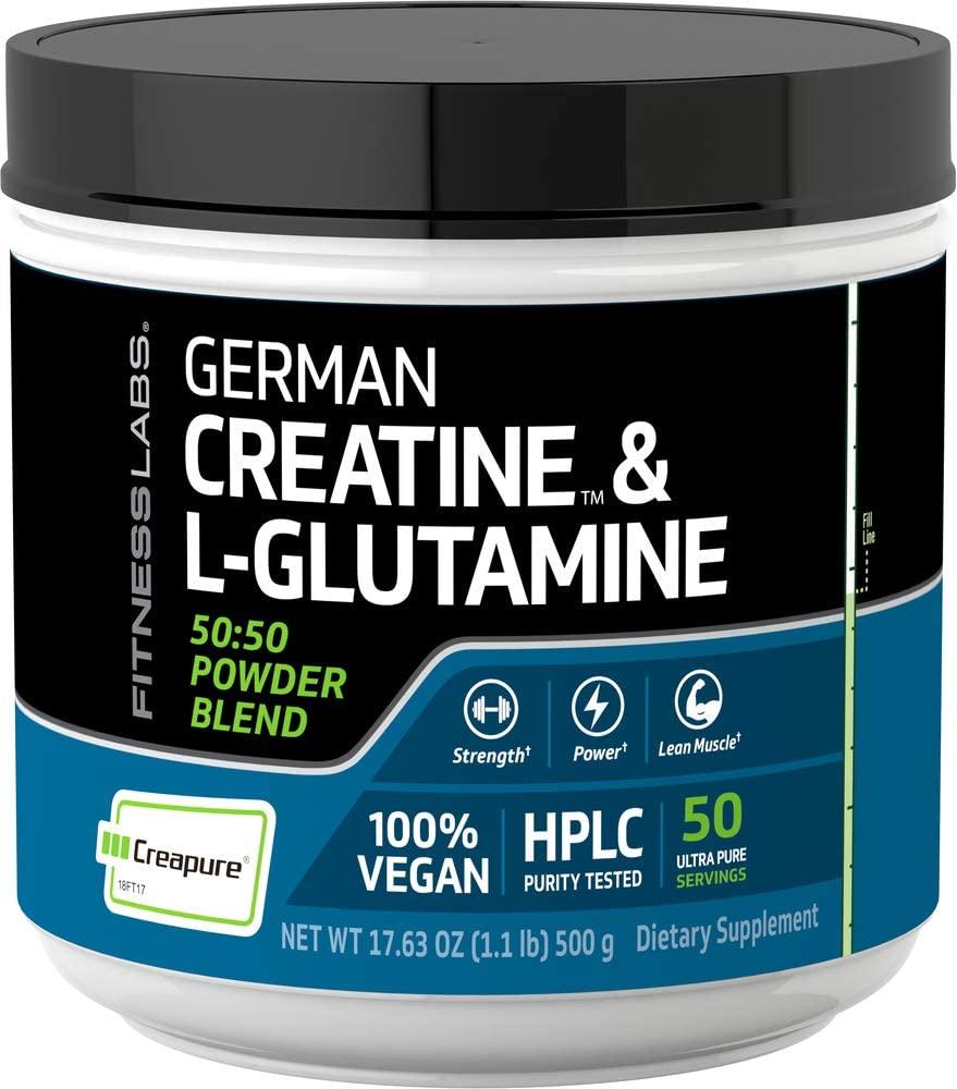 Креатин + Глютамін Fitness Labs German Creatine Creapure & L-Glutamine 500 г (50 порц.) ( США)
