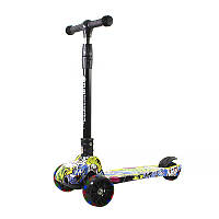 Al Дитячий самокат TLW Graffiti триколісний складаний з колесами, що світяться, для дітей
