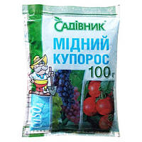 Фунгіцид "Мідний купорос" для обробки дерев, кущів, овочів, 100 г, від Агрохімпак (оригінал)