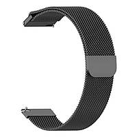 Магнитный ремешок Milanese Loop для Amazfit Stratos 3 (A1929) | DK | 22 мм | черный