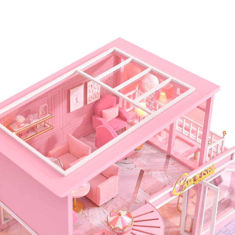 Go Кукольный дом домик конструктор DIY Cute Room A-073-B Карусель для девочек - фото 3 - id-p1443434189