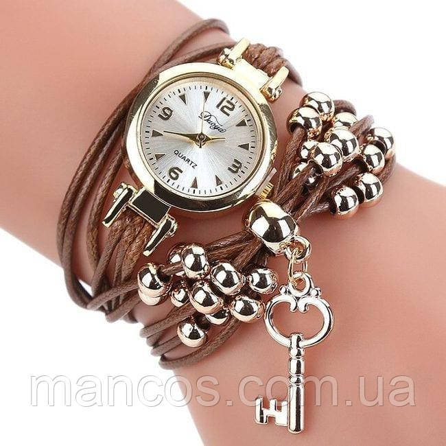 Жіночий наручний годинник браслет плетіння Duoya