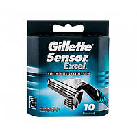 Сменные картриджи для бритья Gillette Sensor Excel 10шт.